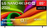 LG LED-Fernseher "85NU850B6LA", Energieeffizienz: F (A-G), schwarz, 85 &prime;&prime;,