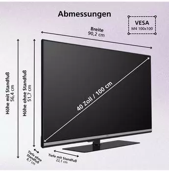 JVC LT-40VQF5655 – JVC LT-40VQF5655 vereint flexible Anschlussmöglichkeiten mit Smart-TV-Komfort