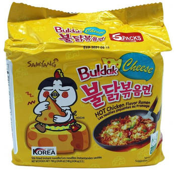 Samyang Hot Chicken Buldak Ramen Cheese Flavor (5x140g)