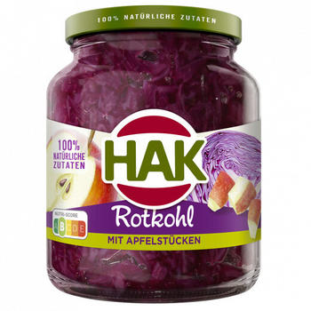 HAK Rotkohl mit Apfelstücken (370ml) HAK Rotkohl mit Apfelstücken (370ml)
