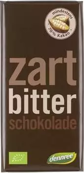 Dennree Zartbitter Schokolade, mindestens 70 % Kakao