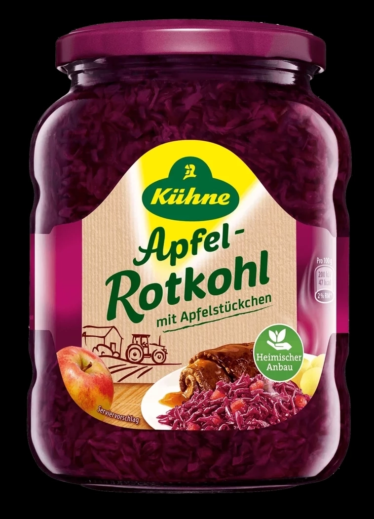 Kühne Apfel-Rotkohl mit Apfelstückchen Kühne Apfel-Rotkohl mit Apfelstückchen