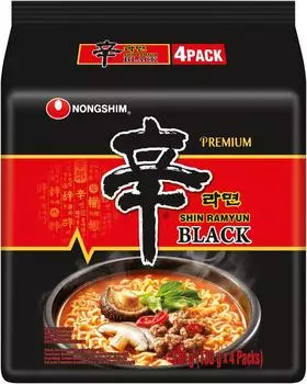Nong Shim Nongshim Shin Ramyun Black Multipackung 4x130g