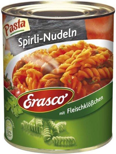 Erasco Pasta: Spirli-Nudeln mit Fleischklößchen