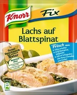 Knorr Fix für Lachs auf Blattspinat