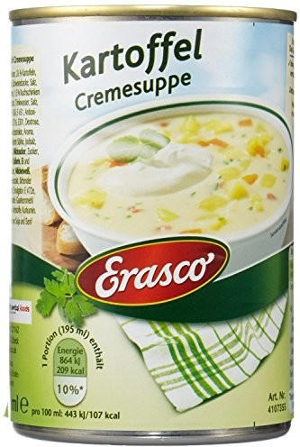 Erasco Kartoffel Cremesuppe mit Sahne verfeinert 390ml 6er Pack