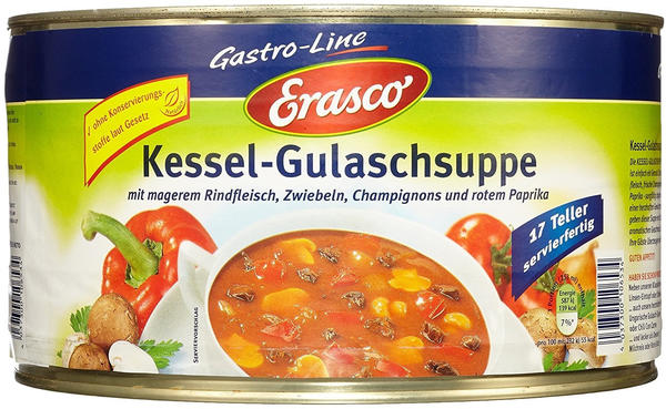 Erasco Kessel Gulaschsuppe mit magerem Rindfleisch Dose 4300g
