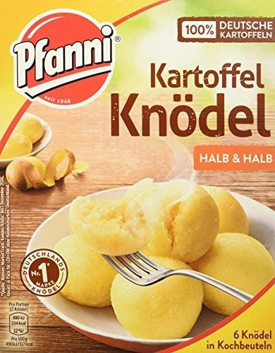 Pfanni Kartoffel Knödel Halb und Halb 6 Stück im Kochbeutel 200g