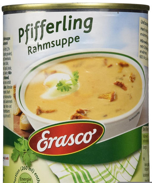 Erasco Pfifferling Rahmsuppe mit frischer Sahne 390ml 3er Pack