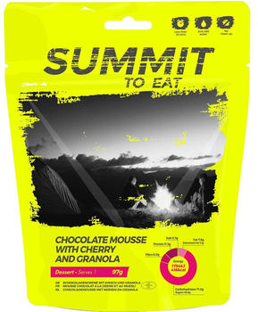 Summit to Eat Schokoladen-Mousse mit Kirschen und Granola - Dessert-Trockennahrung (97g)