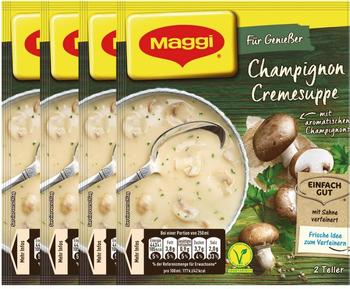 Maggi Für Genießer Champignon Cremesuppe Beutel Vegetarier geeignet 51g 4er Pack