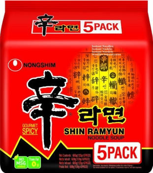 Nong Shim Instant Noodles Shin Ramyu sehr scharf (600g)