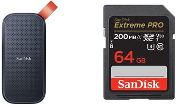 SanDisk Portable SSD 1TB (SDSSDE30-1T00-G25) + Extreme PRO SDXC UHS-I 64GB