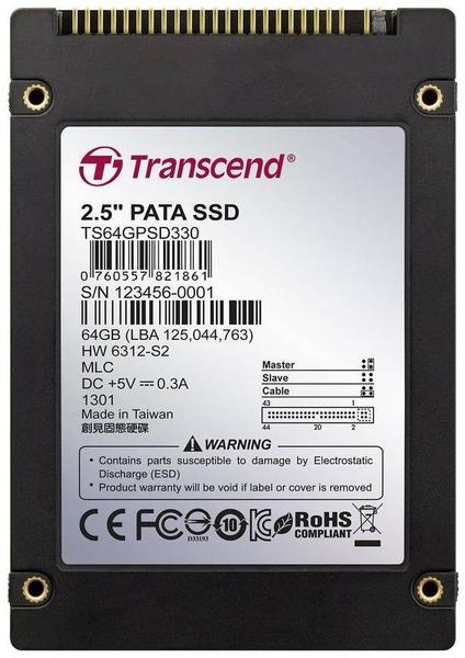interne SSD-Festplatte Allgemeine Daten & Bewertungen Transcend PSD330 64GB