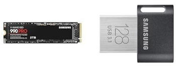 Samsung 990 Pro 2TB + FIT Plus 128GB