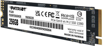 Patriot P320 256GB – Hohe Geschwindigkeit und Effizienz