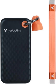Verbatim Pocket SSD 1TB schwarz/orange – Verbatim Pocket SSD 1TB schwarz/orange - Leistungsstarke Mobilität für Ihre Daten