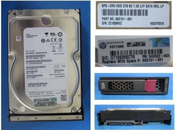 HPE 3TB 6G 7.2K LFF SATA MDL LP (862131-001)