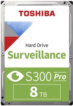 Toshiba 8TB S300 PRO Internal HDD - 3.5" SATA-3 256MB Cache 6GB/s 7200RPM Internal Hard Drive 7/24 Security Drive (MD10ADA800V)