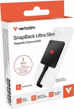 Verbatim SnapBack Ultra Slim SSD 1TB – Verbatim SnapBack Ultra Slim SSD 1TB für blitzschnelle Datenübertragung