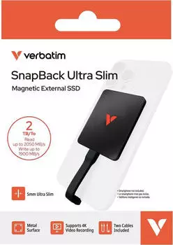 Verbatim SnapBack Ultra Slim SSD 2TB – Verbatim SnapBack Ultra Slim SSD 2TB für maximale Mobilität und Geschwindigkeit