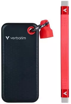 Verbatim Pocket SSD 256GB schwarz/rot