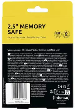 Intenso Memory Safe 2TB blau – Intenso Memory Safe 2TB blau – externe Festplatte mit USB 3.0 und USB-C
