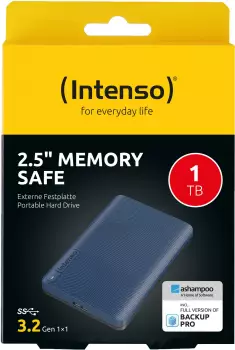 Intenso Memory Safe 1TB blau – Intenso Memory Safe 1TB blau – kompakte externe Festplatte mit USB 3.0