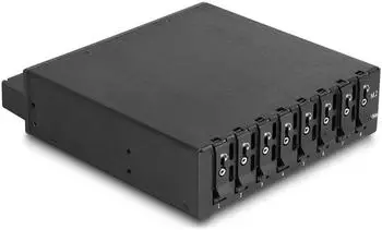 DeLock Wechselrahmen 5,25" f&uuml;r 8x M.2 NVMe SSD mit Slim SAS SFF-8654 (47129)
