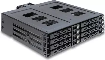 DeLock Wechselrahmen 5,25" für 8x 2,5" SATA/SAS HDD/SSD mit Schloss (47172)