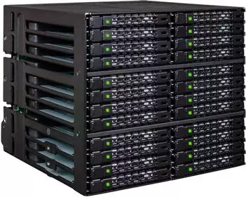 Icy Dock ToughArmor Wechselrahmen 3x 5,25" auf 24x 2,5" SSD/HDD (MB924IP-B)