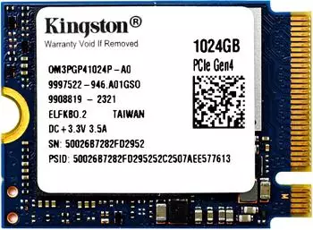 Kingston 1TB M.2 2230 PCIe Gen 4.0x4 NVMe OM3PGP41024P-A0 Compatible with Steam Deck Surface Ally Mini PCs