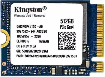 Kingston 512GB M.2 2230 PCIe Gen 4.0x4 NVMe TLC NAND (Speeds up to 4700 MB/s) OM3PGP4512Q-A0 Compatible with Steam Deck Surface Ally Mini PCs