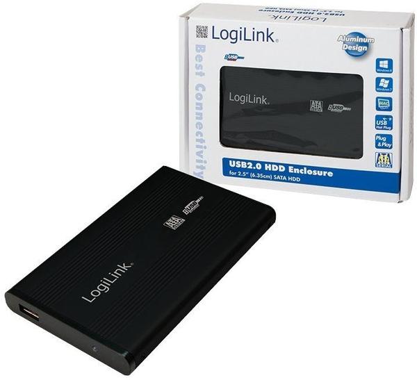 LogiLink 2.5 SATA USB 2.0 Alu (UA0041B) schwarz