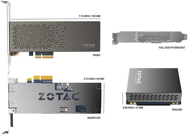  Zotac SSD SONIX P3400 PCIe SSD 480GB Gen3x4 NVMe 1