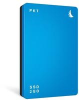 Angelbird SSD2go Pocket 2G Ultra tragbare High-Speed externe SSD mit Metallgehäuse 256GB (USB 3.1, USB-C Anschluss, Kabel) blau