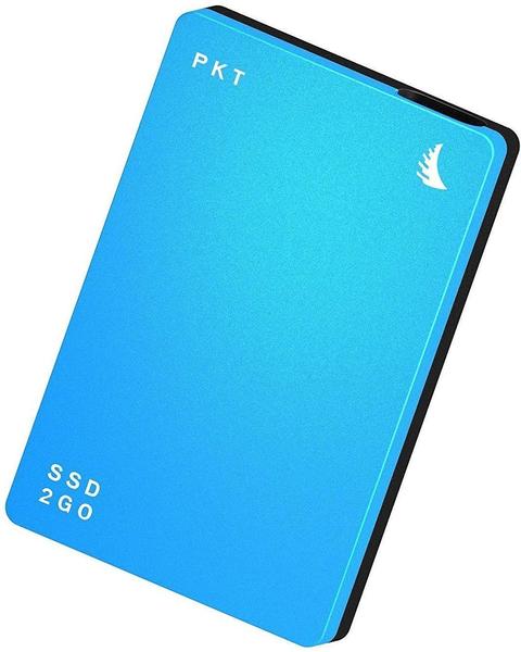 SSD-Festplatte Allgemeine Daten & Ausstattung Angelbird SSD2go Pocket 2G Ultra tragbare High-Speed externe SSD mit Metallgehäuse 256GB (USB 3.1, USB-C Anschluss, Kabel) blau