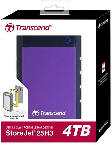 Transcend StoreJet 25H3P USB 3.0 4TB
