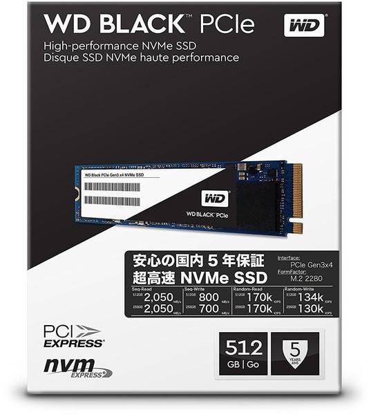 Black 512GB (WDS512G1X0C) Ausstattung & Allgemeine Daten Western Digital Black 512GB M.2