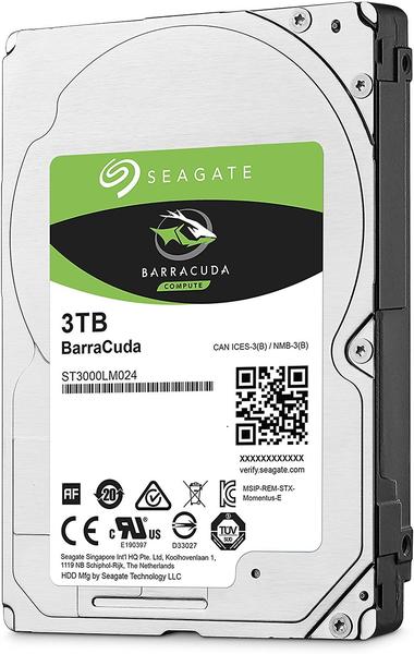 Seagate Interne Festplatte 6.35 cm (2.5 Zoll) 3 TB BarraCuda Bulk ST3000LM024 SATA III