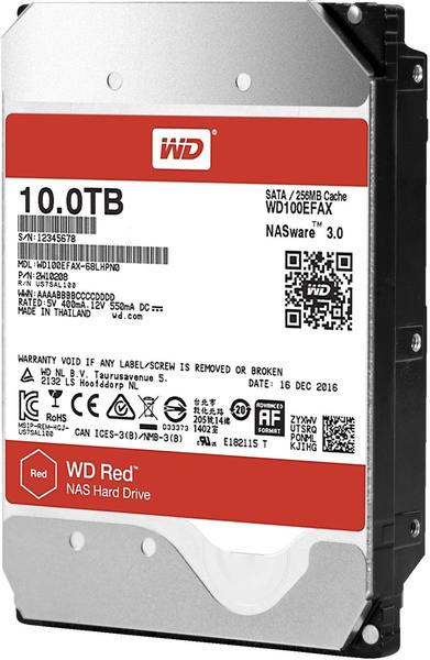 Western Digital Red SATA III 10TB (WD100EFAX)