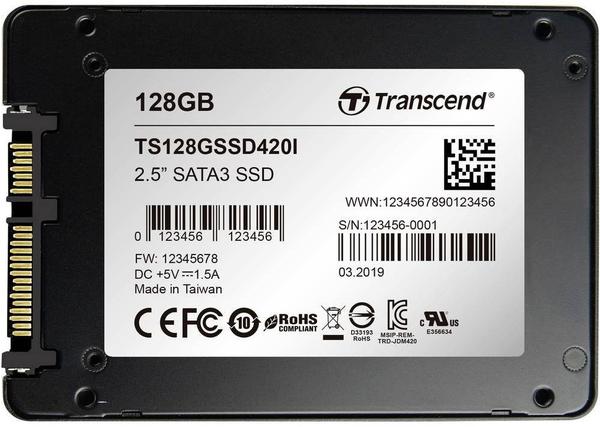 interne SSD-Festplatte Allgemeine Daten & Ausstattung Transcend SSD420I 128GB