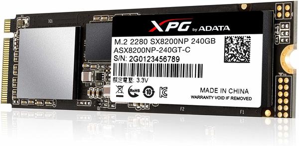 Ausstattung & Allgemeine Daten Adata XPG SX8200 480GB