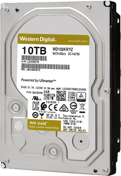 NAS-Festplatte Allgemeine Daten & Bewertungen Western Digital Gold 10TB (WD102KRYZ)