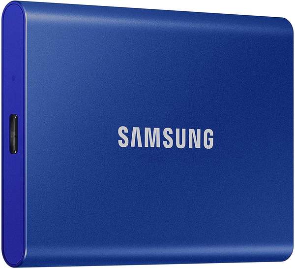 externe SSD-Festplatte Allgemeine Daten & Bewertungen Samsung Portable SSD T7 2TB blau