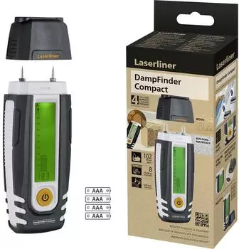 Laserliner DampFinder Compact Holz- und Baufeuchtemessgerät (082.015E)