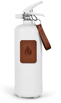 Nordic Flame Feuerlöscher 2 kg ABC weiß Leder Dunkel