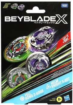 Hasbro Beyblade X Dual Pack Yell Kong 3-60GB + Helm Knight 5-80T