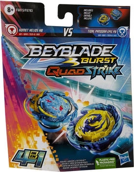 Hasbro Beyblade Burst QuadStrike Dual Pack - Komet Helios H8 vs Tidal Pandora Epic P8