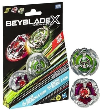 Hasbro Beyblade X Dual Pack - Chain Incendio 5-60HT + Arrow Wizard 4-60N
